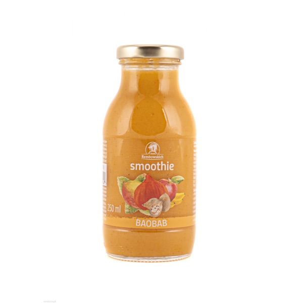 Smoothie baobab, bogaty w witaminę C, kwas nikotynowy, wapń, potas i tiaminę