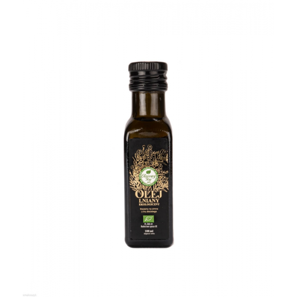 Olej lniany tłoczony, ekologiczny, tłoczony z nasion polskiego lnu