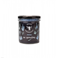Miód ze spiruliną, spirulina to mikroalgi o niebieskim zabarwieniu, słodki, doskonały do lemoniady