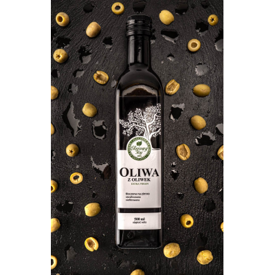Oliwa z oliwek, smaczna, bogata w nienasycone kwasy tłuszczowe omega 3 i 6