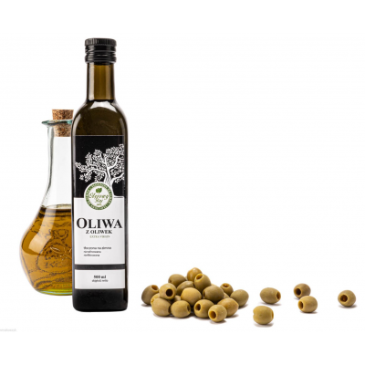 Oliwa z oliwek, zdrowa, doskonała do sałatek, bogata w tłuszcze omega 3