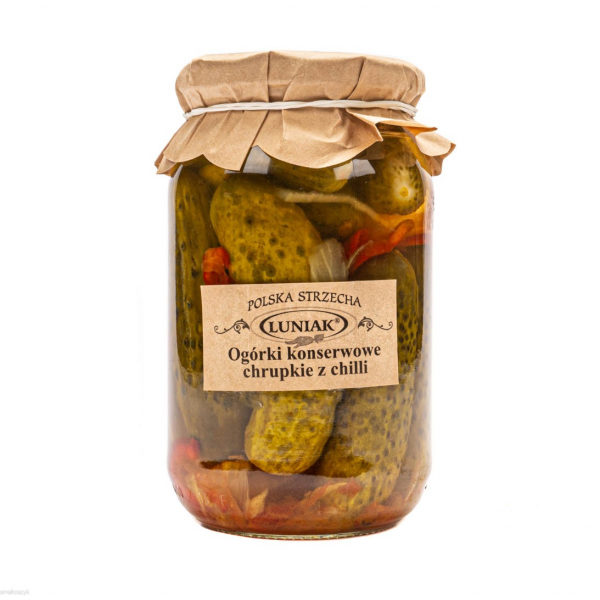 Ogórki konserwowe z chili, do sałatek, domowych past warzywnych lub rybnych, do tatara