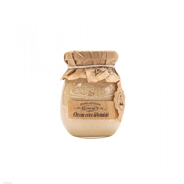 Chrzan extra Wieluński, naturalny, wyrazisty smak, nie zawiera konserwantów