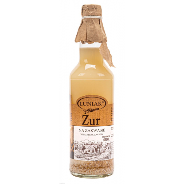 Żur na zakwasie, naturalne składniki, niepasteryzowany, wspaniały do żurku