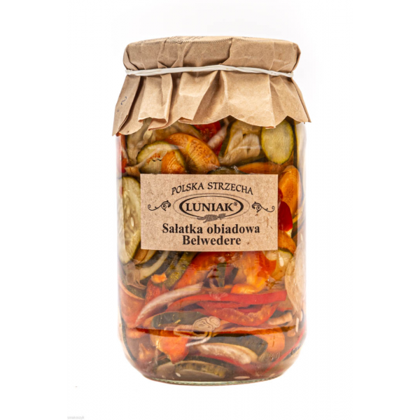 Sałatka obiadowa Belwedere, z papryką, ogórkiem, marchewką, tradycyjna receptura