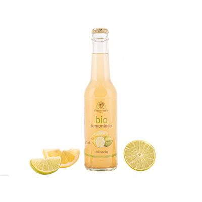 Bio lemoniada z dodatkiem limonki, smaczna, orzeźwiająca, do szkoły i biura