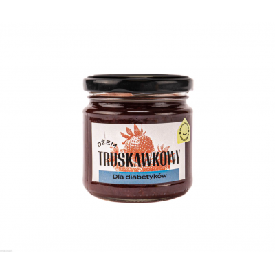 Dżem truskawkowy, dla diabetyków, bez dodatku cukru, 25kcal w 100g, słodzony erytrolem