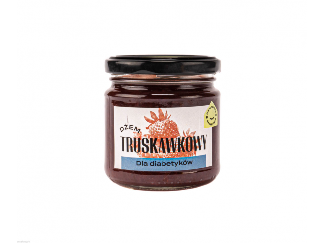 Dżem truskawkowy, dla diabetyków, bez dodatku cukru, 25kcal w 100g, słodzony erytrolem