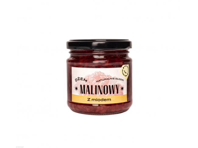 Dżem malinowy, z miodem, naturalne składniki, pyszny, do kanapek