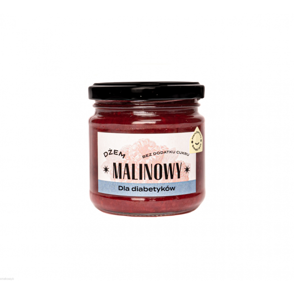 Dżem malinowy, dla diabetyków, bez dodatku cukru, bez konserwantów