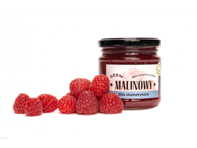 Dżem malinowy, bez cukru, dla diabetyków, zdrowy, smaczny