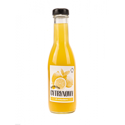 Syrop cytrynowy z miodem, aromatyczny, naturalne składniki, doskonały do herbaty