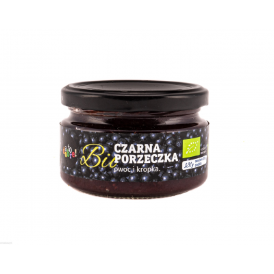 Bio czarna porzeczka, naturalne składniki, owoc i pektyna, pasteryzowane