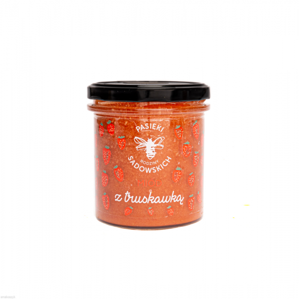 Miód z truskawką, wspaniały smak i aromat, idealny do tostów, koktajli, owsianki