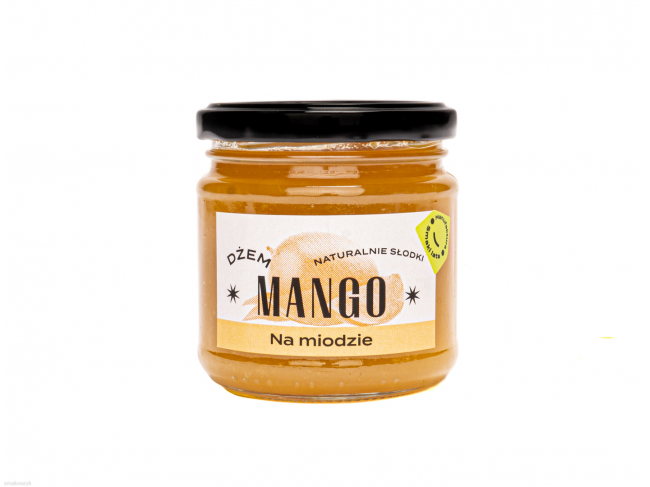Dżem mango, naturalnie słodki, na miodzie, smaczny dodatek do twarożku i kanapek