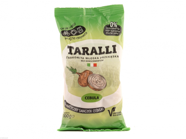 Taralli cebulowe, zdrowa włoska przekąska, doskonała na przyjęcia