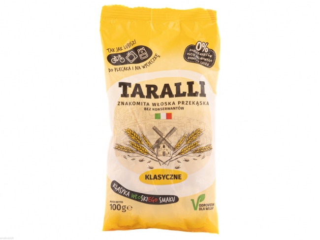 Taralli klasyczne, przekąska włoska, naturalny skład, idealna z oliwą