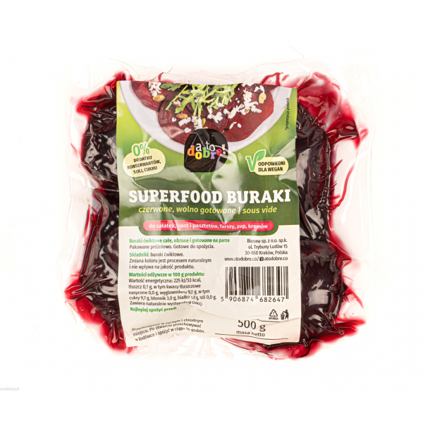 Brak gotowany, gotowe warzywo, bez skórki, doskonałe na carpacchio