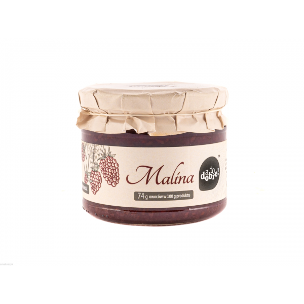 Malina z dodatkiem cukru do naleśników, pancaków, czy pieczywa