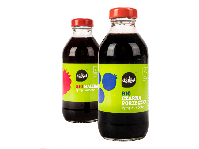 Syropy bio, naturalne, ekologiczne owoce, cukier trzcinowy bio i woda, prosty skład