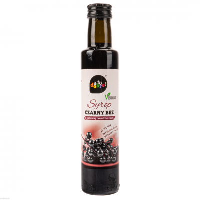 Czarny bez, syrop z niewielką ilością cukru, zdrowy, do herbaty