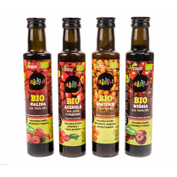 Soki bio 100%, bezpośrednio wyciskane z naturalnych owoców.