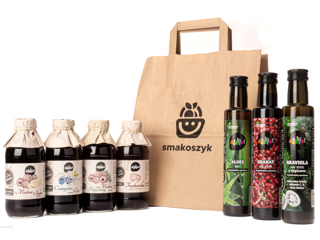Syropy tradycyjne, soki 100%, naturalne produkty, prosty skład, bez konserwantów