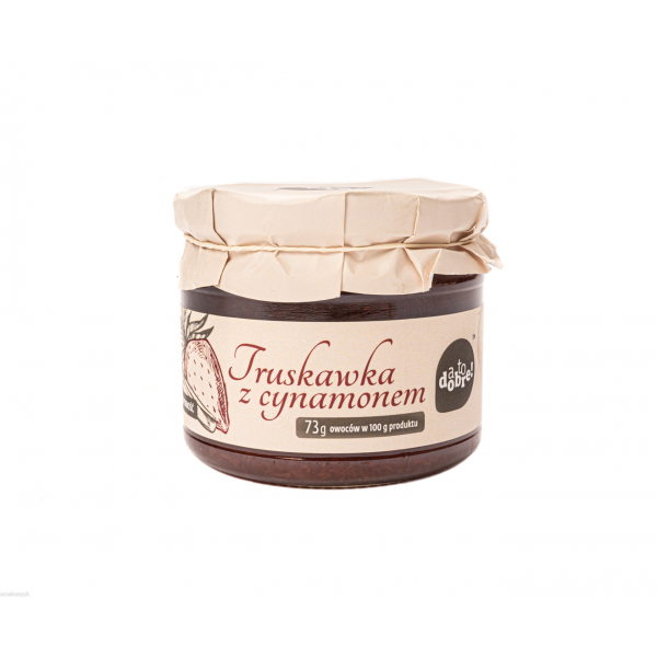 Truskawka z cynamonem, prosty skład, owoce, cukier, pektyny, naturalny smak owoców