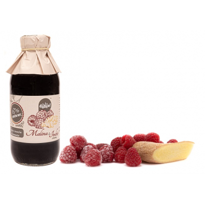 Malina, imbir, aronia, prosty skład, naturalne składniki, działa rozgrzewająco