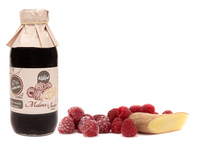 Malina, imbir, aronia, prosty skład, naturalne składniki, działa rozgrzewająco