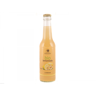 Bio lemoniada z imbirem, smaczna, o smaku lekko korzennym, z cukrem trzcinowym