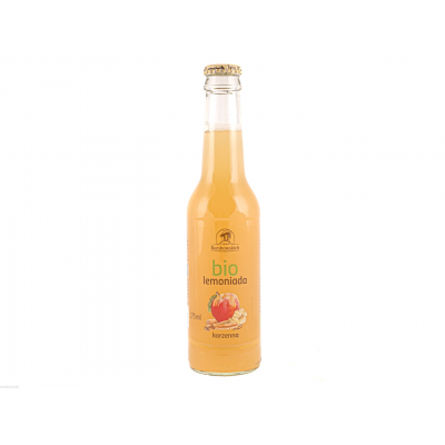 Bio lemoniada korzenna, aromatyczna w smaku, z cukrem trzcinowym, imbirem, goździkami i cynamonem
