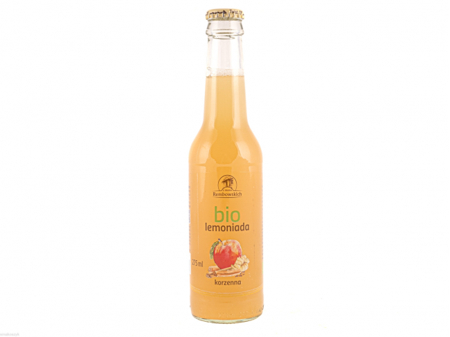 Bio lemoniada korzenna, aromatyczna w smaku, z cukrem trzcinowym, imbirem, goździkami i cynamonem