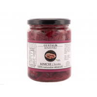 Kimchi z buraka, rubinowa barwa, z papryczką gochugaru i kleikiem ryżowym