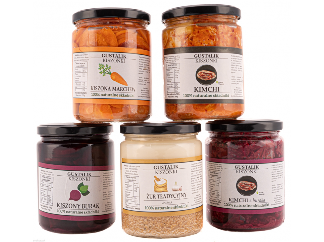 Kimchi, kiszonki, żur tradycyjny, zdrowe, smaczne, tradycyjne, naturalne przetwory