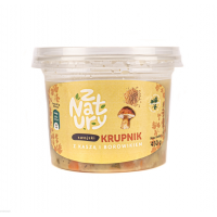 Zupa krupnik, z kaszą, borowikami, gęsta, kremowa, z dodatkiem przypraw