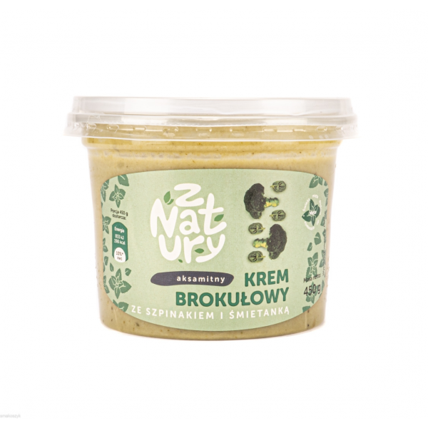 Zupa krem brokułowy, ze szpinakiem, zielona, kremowa, pożywna, odżywcza