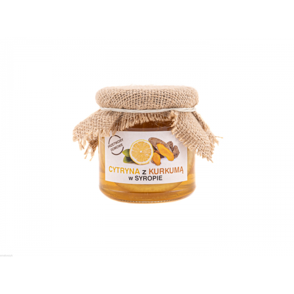 Cytryna z kurkumą, syrop, działa przeciwzapalnie, doskonały do napojów
