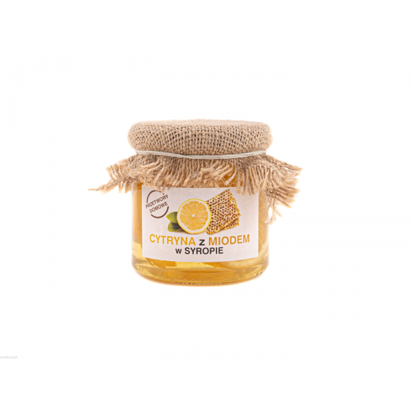 Cytryna z miodem, działa rozgrzewająco, aromatyczny syrop, do napojów